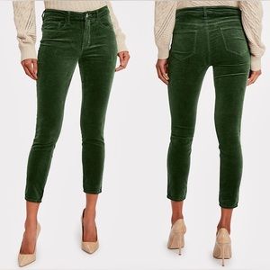 L'AGENCE MARGOT HIGH-RISE MOSS GREEN CORDUROY SKINNY JEANS